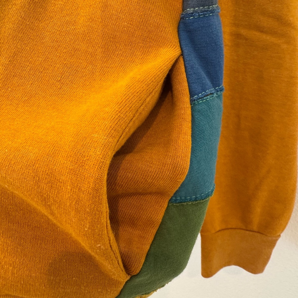 Aviator Nation Rainbow Sunburst Crewneck Sweatshirt Mustard - Picture 7 of 10